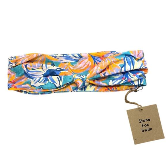 NWT Stone Fox Swim Tropical Lily Lele Bikini Top Size Small - Picture 2 of 5